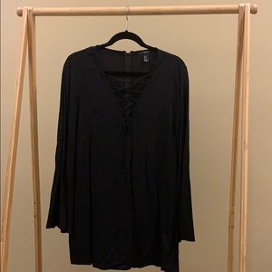 Forever 21 Deep Plunge Cross Detail Dress size M